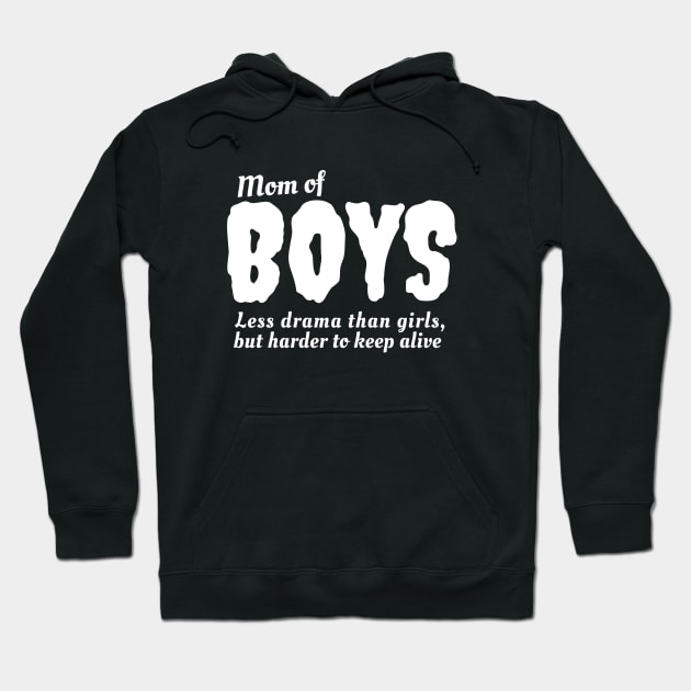 Mom Of Boys | T-Shirt For Womens | Mother's Day Gifts Hoodie by Retro-Pedro's Magic Store